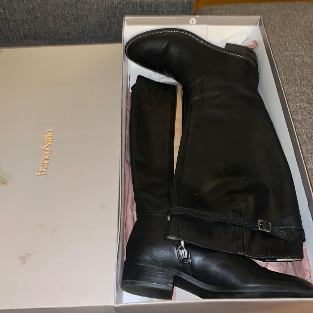 Franco Sarto Sz 8 black Barbara Black boots